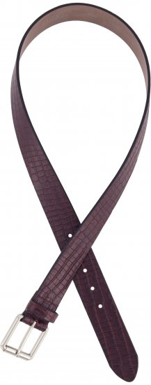Ulla Popken Snake Embossed Belt Burgundy - Vyöt - 