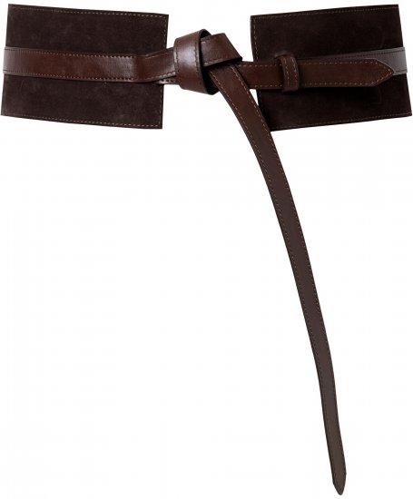Ulla Popken Tie Belt Mocha - Naisten vyöt isot koot - 
