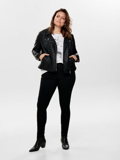 Only Carmakoma Emmy Biker Jacket Black - Nahkatakit - 
