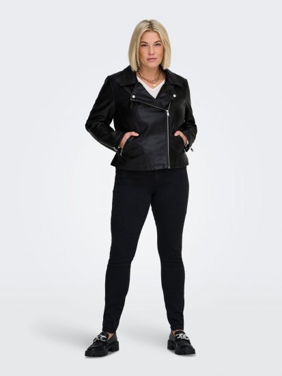 Only Carmakoma Emmy Biker Jacket Black - Nahkatakit - 