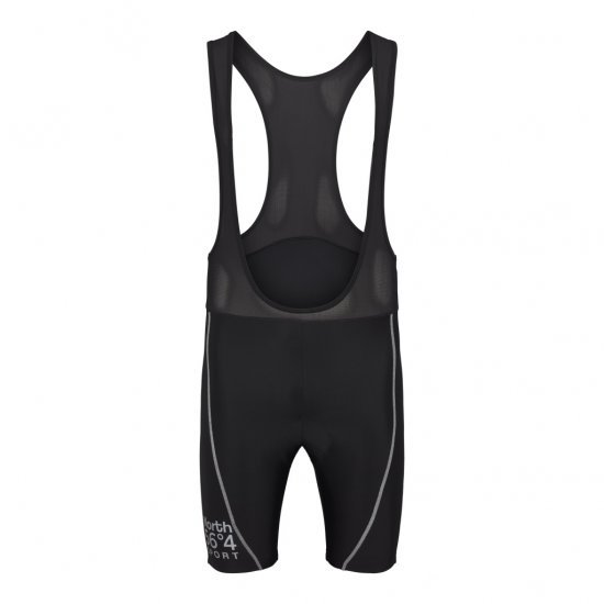 North Latitude Sport Bike Shorts With Suspenders Black - Pyöräilyvaatteet - 
