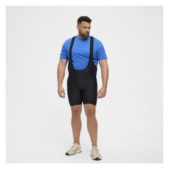 North Latitude Sport Bike Shorts With Suspenders Black - Pyöräilyvaatteet - 