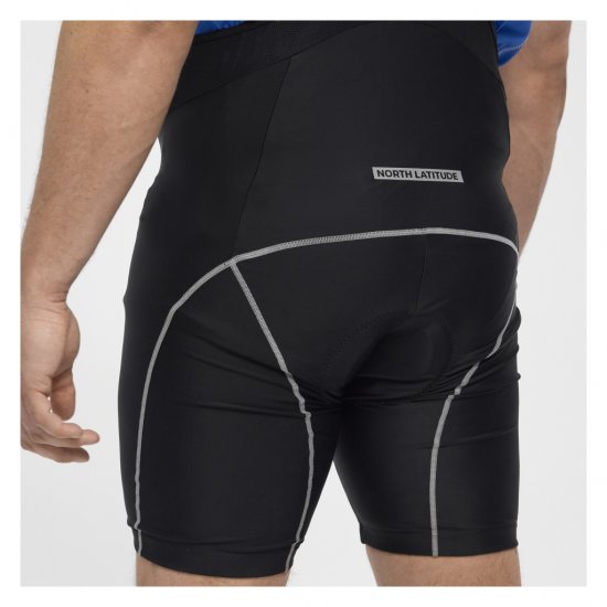 North Latitude Sport Bike Shorts With Suspenders Black - Pyöräilyvaatteet - 