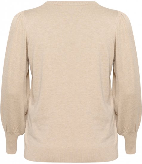 Kaffe Curve Lizzy Pitkähihainen neulepusero Beige - Neulepaidat & neuleet - 