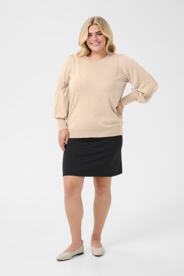 Kaffe Curve Lizzy Pitkähihainen neulepusero Beige - Neulepaidat & neuleet - 