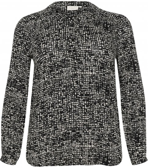 Kaffe Curve Mila Ami Pusero Musta/Turtledove - Naisten puserot ja tunikat isot koot - 