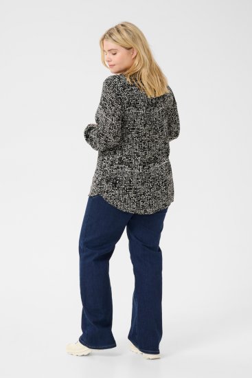 Kaffe Curve Mila Ami Pusero Musta/Turtledove - Naisten puserot ja tunikat isot koot - 