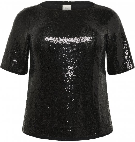 Kaffe Curve Mirana Sequin Blouse Black - Puserot - 