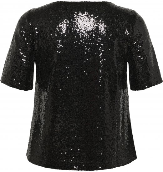 Kaffe Curve Mirana Sequin Blouse Black - Puserot - 