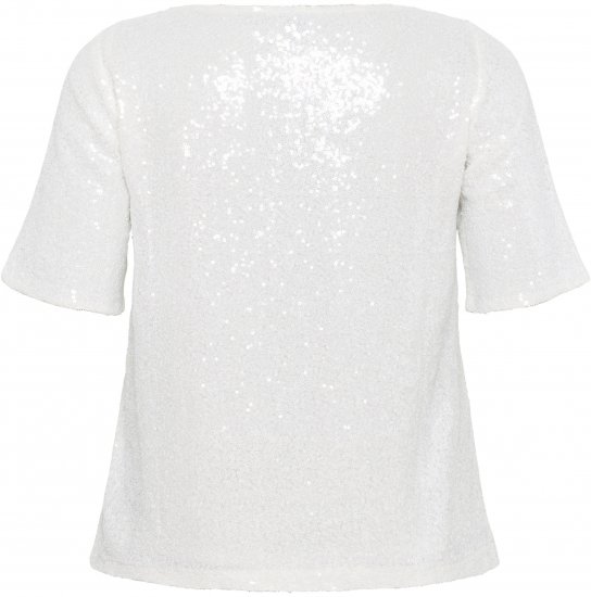 Kaffe Curve Mirana Sequin Blouse Chalk - Puserot - 