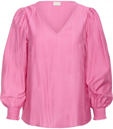 Kaffe Curve Sofia Blouse Pink Power - Puserot - 