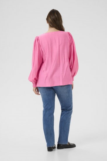Kaffe Curve Sofia Blouse Pink Power - Puserot - 