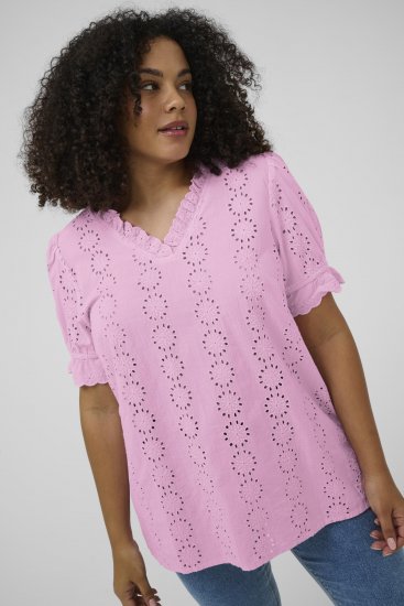 Kaffe Curve Dina Blouse Pink Frosting - Puserot - 
