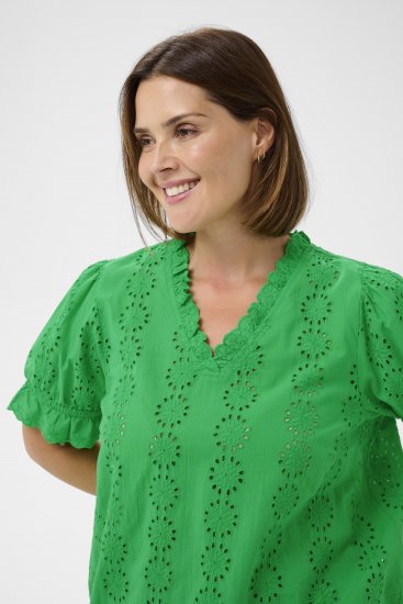 Kaffe Curve Dina Blouse Bright Green - Puserot - 