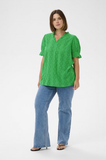 Kaffe Curve Dina Blouse Bright Green - Puserot - 