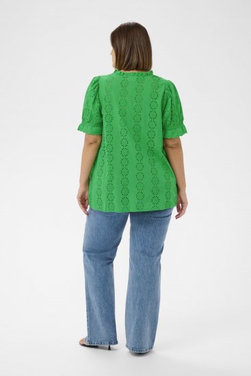 Kaffe Curve Dina Blouse Bright Green - Puserot - 