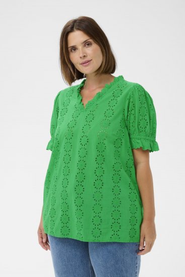 Kaffe Curve Dina Blouse Bright Green - Puserot - 
