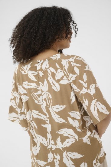 Kaffe Curve Marla Blouse Oak Chalk Leaf - Puserot - 
