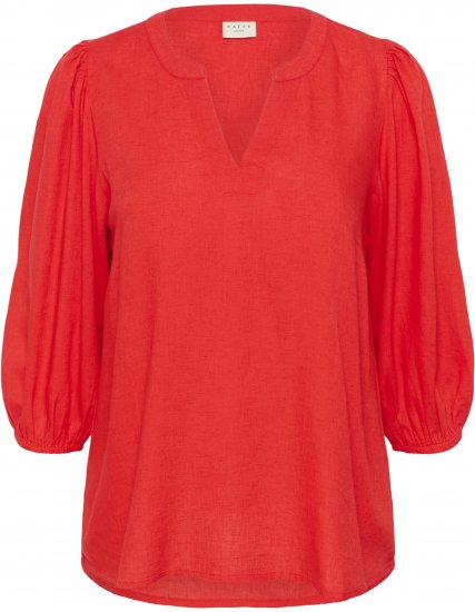 Kaffe Curve Mille Blouse Poppy Red - Puserot - 