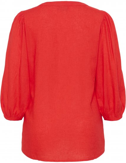 Kaffe Curve Mille Blouse Poppy Red - Puserot - 