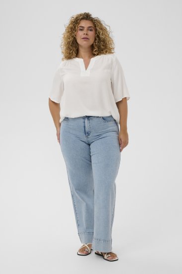 Kaffe Curve Mina Lace Blouse Chalk White - Puserot & tunikat - 