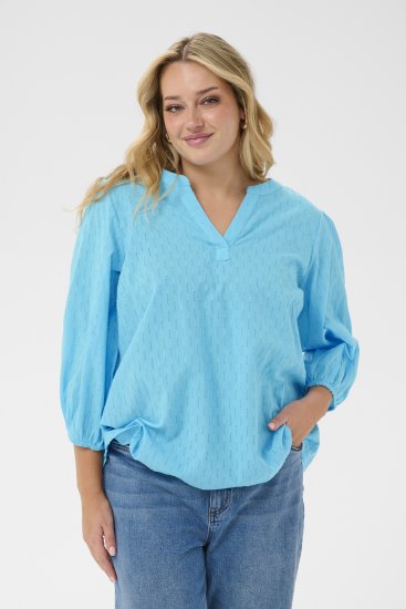 Kaffe Curve Thea Blouse Aquarius Blue - Puserot & tunikat - 