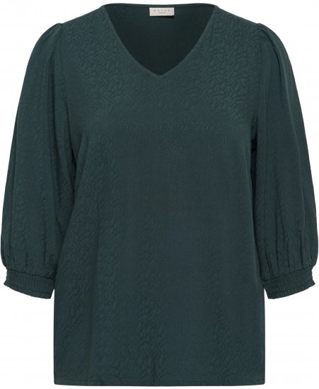 Kaffe Curve Pippi Blouse 3/4 Sleeve Magical Forest Green - Puserot & tunikat - 
