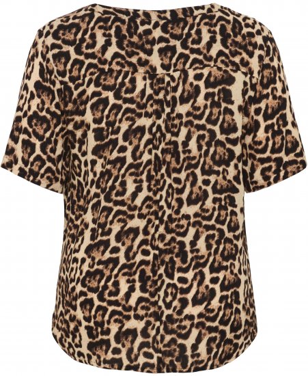 Kaffe Curve Ami Short Sleeve Blouse Printed Leopard - Puserot & tunikat - 