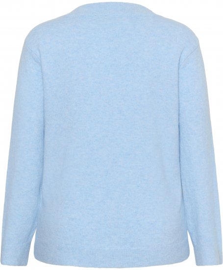 Kaffe Curve Jilanda V-Neck Pullover Blue - Naisten neuleet isot koot - 