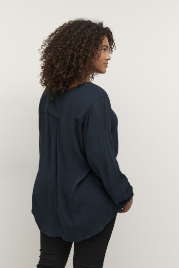 Kaffe Curve Ami Pitkähihainen Pusero Tummansininen - T-paidat - 