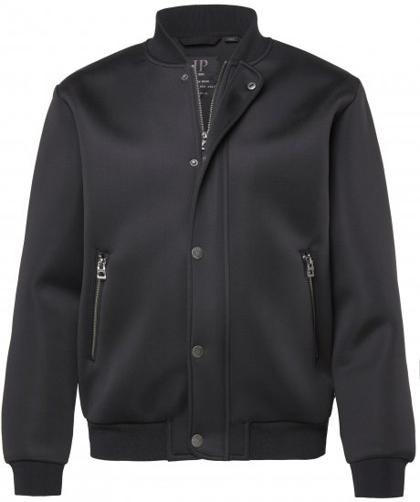JP1880 College Jacket Scuba Fabric with Zipper Black - Takit - Miesten Takit, isot koot – 2XL – 12XL