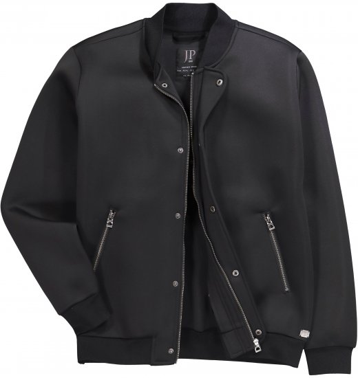 JP1880 College Jacket Scuba Fabric with Zipper Black - Takit - Miesten Takit, isot koot – 2XL – 12XL