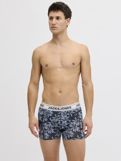 Jack & Jones Acray Flower Boxers 3-Pack Black/Navy - Alusvaatteet & uimavaatteet - Miesten Isot alusvaatteet 
