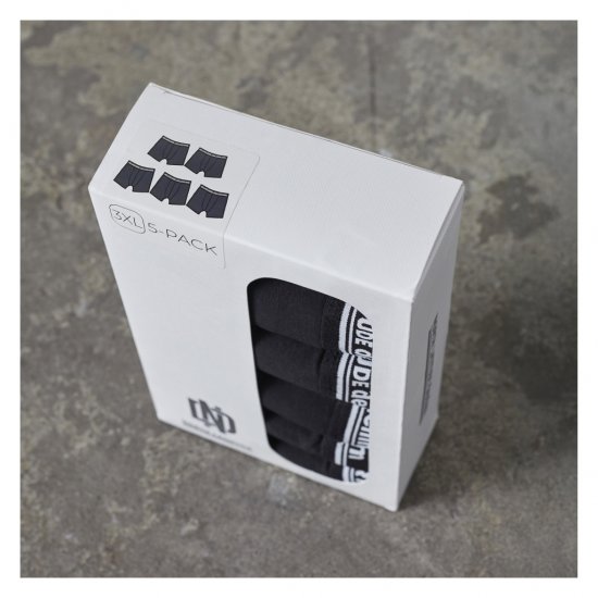 North Latitude 5-Pack Boxershorts Black - Bokserit - Miesten Bokserit Isot Koot