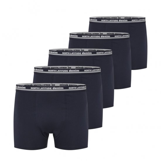 North Latitude 5-Pack Boxershorts Navy - Bokserit - Miesten Bokserit Isot Koot