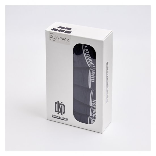 North Latitude 5-Pack Boxershorts Navy - Bokserit - Miesten Bokserit Isot Koot