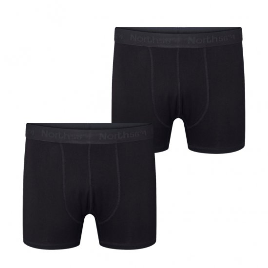 North Latitude Bamboo 2-Pack Trunks Black - Bokserit - Miesten Bokserit Isot Koot