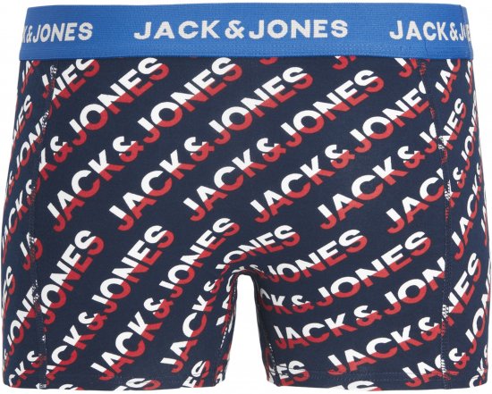Jack & Jones Logo Trunks 3-Pack Navy Blazer - Alusvaatteet & uimavaatteet - Miesten Isot alusvaatteet 