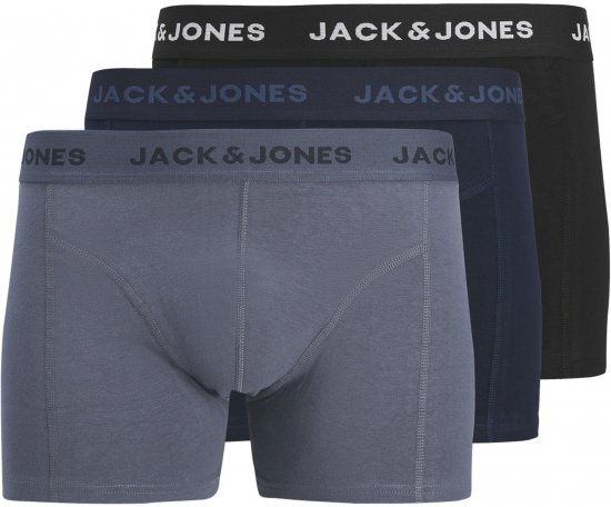 Jack & Jones jeremiah Solid Trunks 3-Pack Navy Blazer - Alusvaatteet & uimavaatteet - Miesten Isot alusvaatteet 