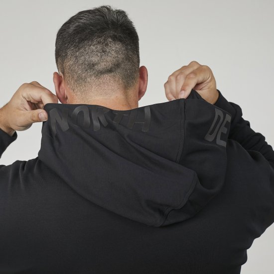 North Latitude 61325 Hupullinen Neuletakki Musta - Hupparit ja collegepaidat - Miesten hupparit ja collegepaidat isot koot