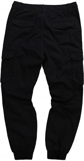 JP1880 Cargo Trousers with Many Pockets Stretchy Black - Farkut ja housut - Miesten isot farkut ja isot housut W40-W70