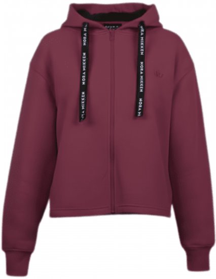 Nora Mikken GERTRUD Cropped Hoodie Burgundy - Hupparit ja collegepaidat - 