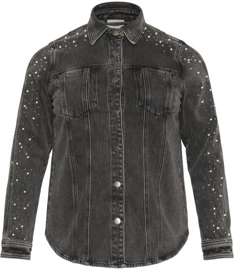 Kaffe Curve Petri Denim Jacket Grey Vintage Wash - Takit - 