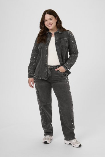 Kaffe Curve Petri Denim Jacket Grey Vintage Wash - Takit - 