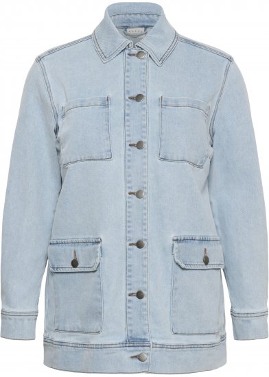 Kaffe Curve Ninna Casual Jacket Light Blue Washed - Takit - 