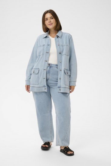Kaffe Curve Ninna Casual Jacket Light Blue Washed - Takit - 