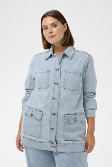 Kaffe Curve Ninna Casual Jacket Light Blue Washed - Takit - 