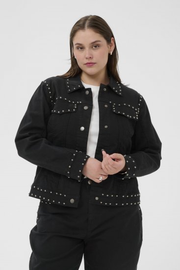 Kaffe Curve Brenn Twill Jacket Washed Black - Farkkutakit - 