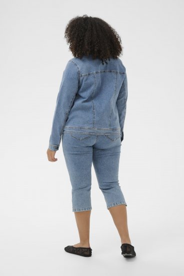 Kaffe Curve Vilana Denim Jacket Washed Blue - Farkkutakit - 