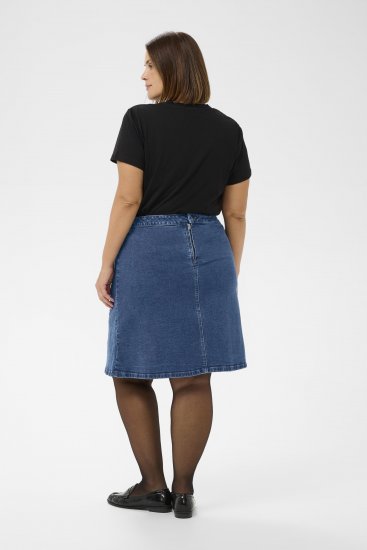 Kaffe Curve Leni Denim Skirt Blue - Hameet - 